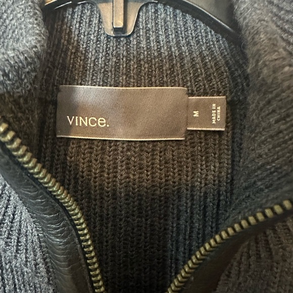 Vince Merino Full-Zip Sweater in Gray Size M - Picture 5 of 6